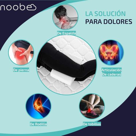 Cojin Almohada Ortopedico Para Piernas Noobe Memory Foam-1