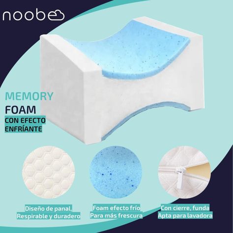 Cojin Almohada Ortopedico Para Piernas Noobe Memory Foam-3