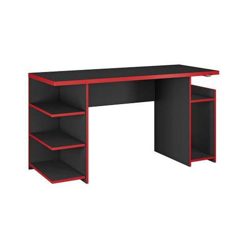 ESCRITORIO GAMER BOKU NEGRO/ROJO-1