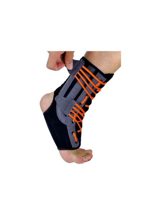 Tobillera Rugby con Cordones Naranjos Talla L-0