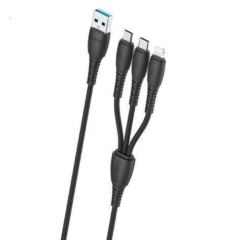 Cable Triple Hb-05 Celebrat Carga, Datos,tipo C,microusb,iph-3
