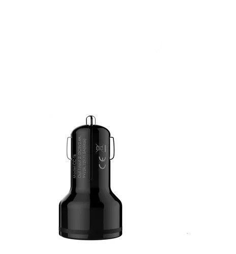 Cargador De Auto Turbo USB Carga Rápida Dual 12v Metálico-0