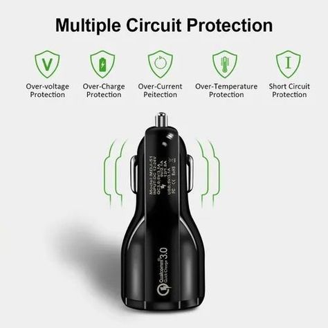Cargador De Auto Turbo USB Carga Rápida Dual 12v Metálico-3