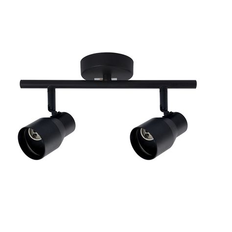 Foco Spot Cielo o Muro Porta 2xGU-10 Round Negro Incluye  Ampolleta -0