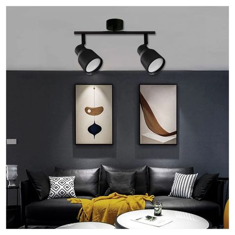 Foco Spot Cielo o Muro Porta 2xGU-10 Round Negro Incluye  Ampolleta -2