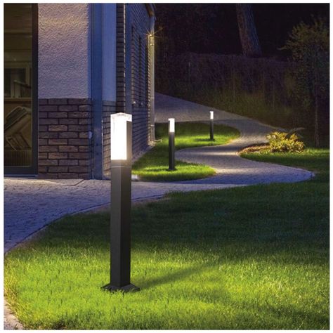 Apliqué Piso LED Poste Exterior 80cm Negro 7W Cáli-6