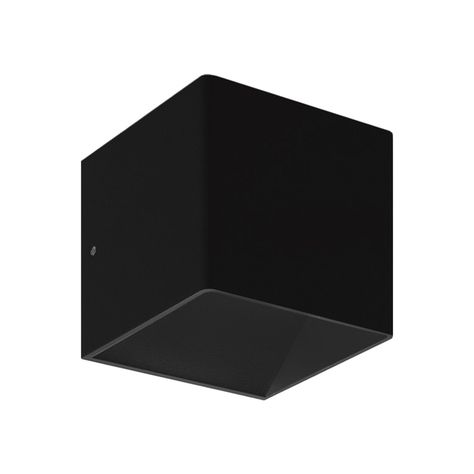 Apliqué LED de Pared Cuadrado 3W Cálido Negro-0