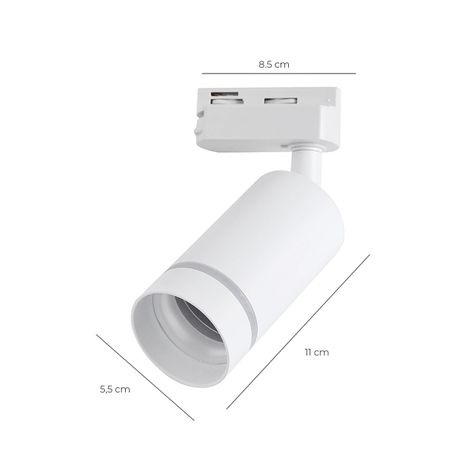 Foco Decorativo para Riel Monofásico GU10 "Decoline" - Blanco-2
