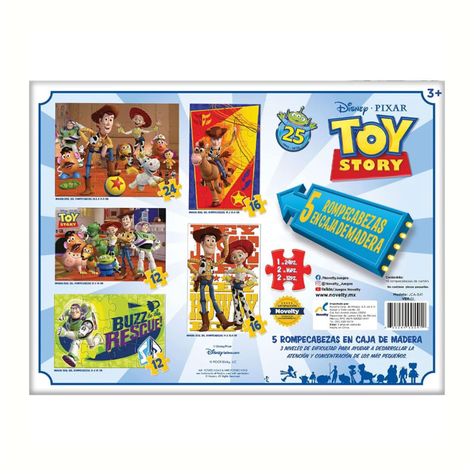 Rompecabezas 5 en 1 Caja Madera Toy Story-Pixar-3