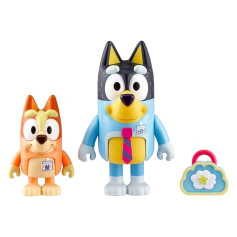 Set de 2 Figuras Serie Bluey “Work Bandit (dad) & Bingo”-1