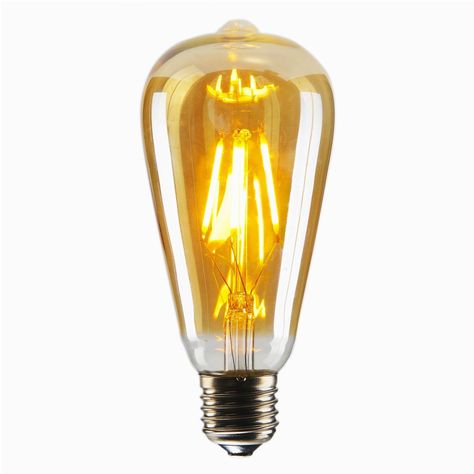 Ampolleta E-27 LED Edison Filamento 6W  - Cálida-0
