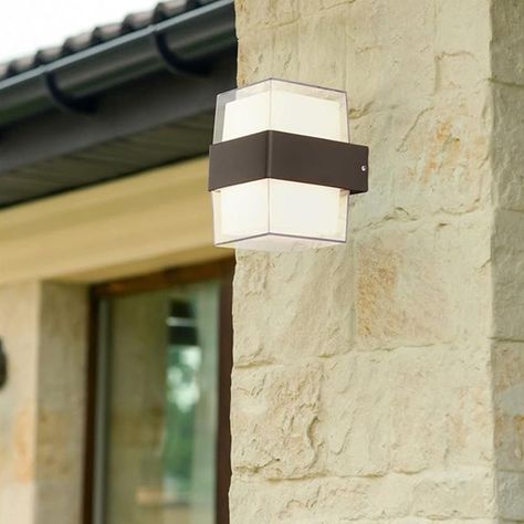 Apliqué de Pared LED Exterior Cuadrado 10W Cálido-1