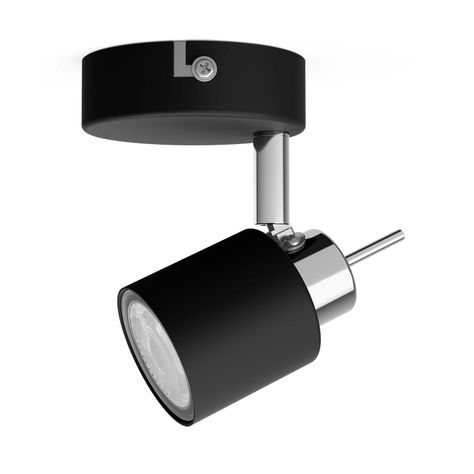 Foco Philips Meranti Spotlight Negro x1 GU10 Incluye Ampolleta Cálida -0