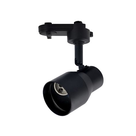 Foco LED Riel Porta GU-10 Round Negro Incluye  Ampolleta -0