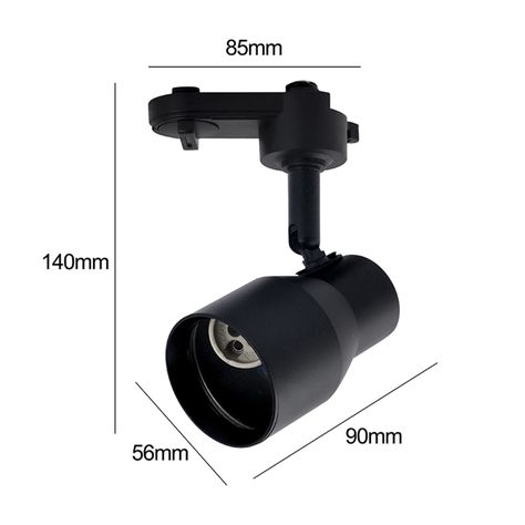 Foco LED Riel Porta GU-10 Round Negro Incluye  Ampolleta -1