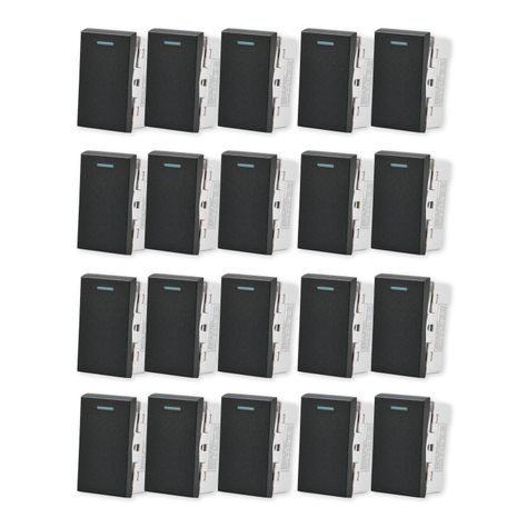 Pack 20 Módulo Interruptor Metálico 9/12 250V - Negro-0