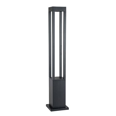 Apliqué Piso LED Exterior 80cm Negro 10W Cálido-0