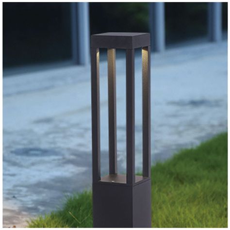 Apliqué Piso LED Exterior 80cm Negro 10W Cálido-5