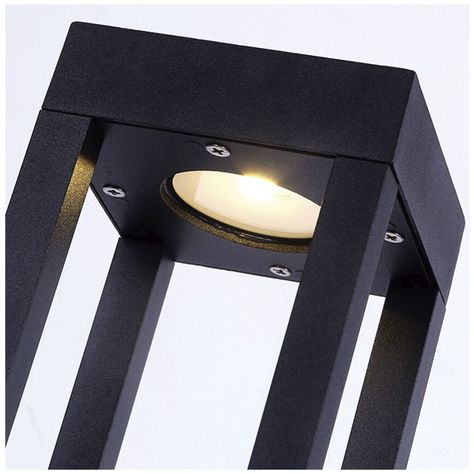 Apliqué Piso LED Exterior 80cm Negro 10W Cálido-4