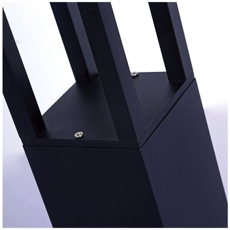 Apliqué Piso LED Exterior 80cm Negro 10W Cálido-3