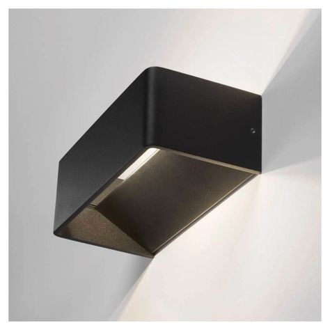 Apliqué LED Minimalista Rectangular 2*5W Luz Cálida Negro-2