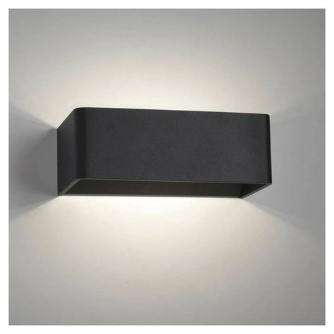 Apliqué LED Minimalista Rectangular 2*5W Luz Cálida Negro-3