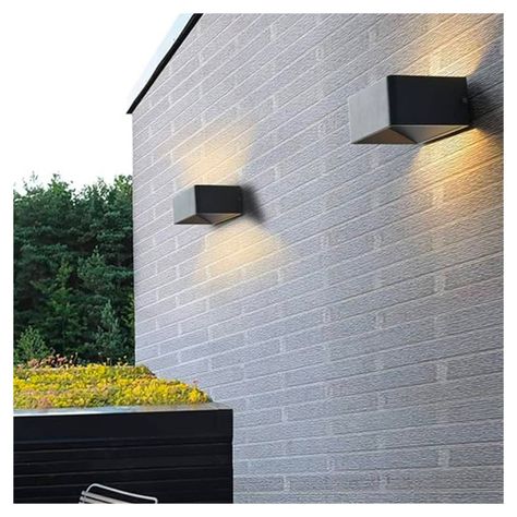 Apliqué LED Minimalista Rectangular 2*5W Luz Cálida Negro-5