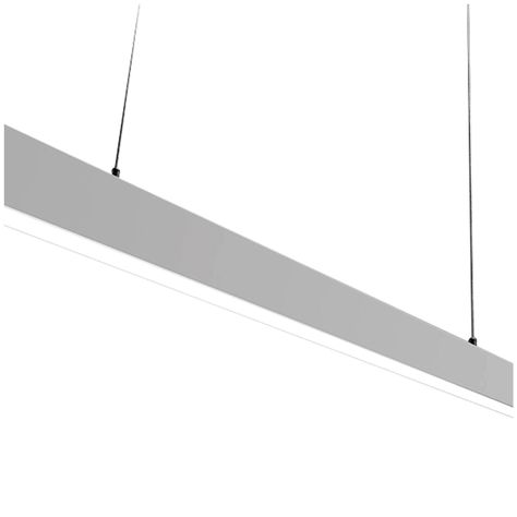 Luminaria Lineal ECO Conectable 5070 40W Plateada 120cm Luz Cálida-2