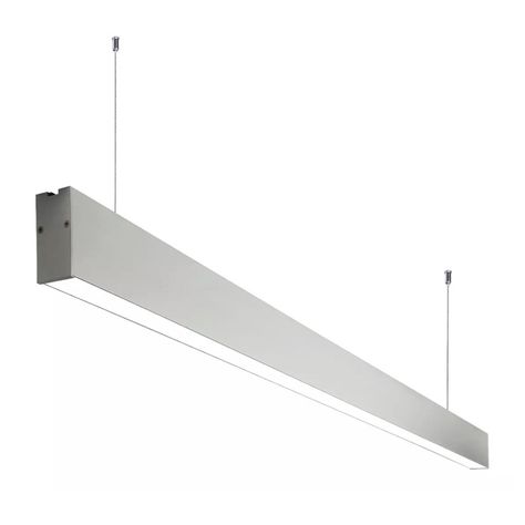 Luminaria Lineal ECO Conectable 5070 40W Plateada 120cm Luz Cálida-3