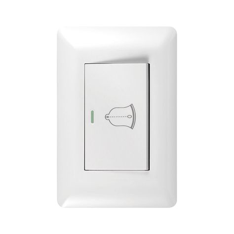 Timbre Interruptor Pulsador Simple 10A 250V Diseño Campana Blanco-1