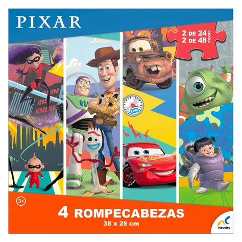 4 Rompecabezas Películas 144 piezas-Pixar-2