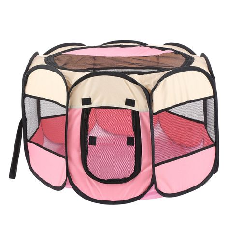 Corral Mascotas Plegable Diseño Huellas Pequeño-3