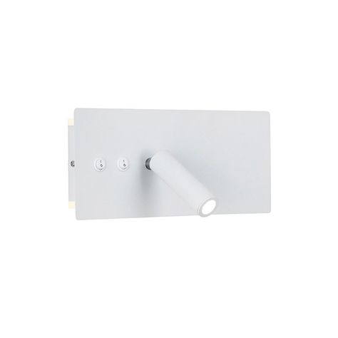 Apliqué LED Lector Line 3W+10W Blanco - Luz Cálida-0