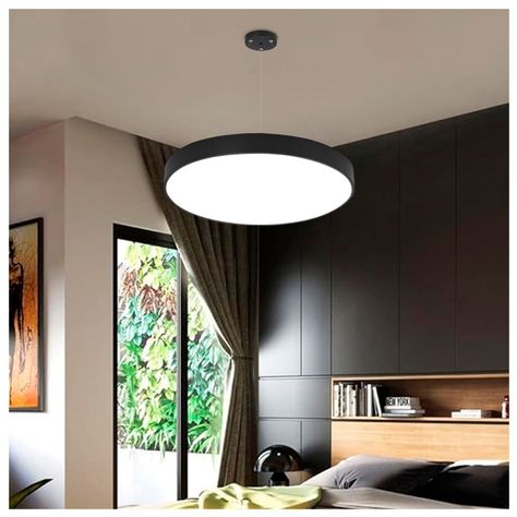 Lámpara Colgante Circular Negra 50w- 60 cms CCT-5