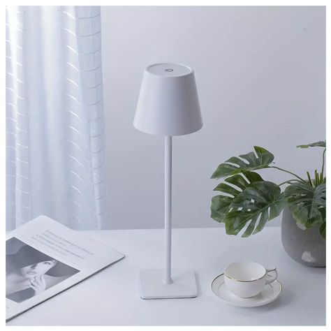 Lampara de Mesa LED táctil, inalámbrica y recargable Blanco-1