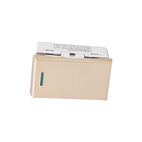 Pack 20 Módulo Interruptor Metálico 9/24 250V - Dorado-3