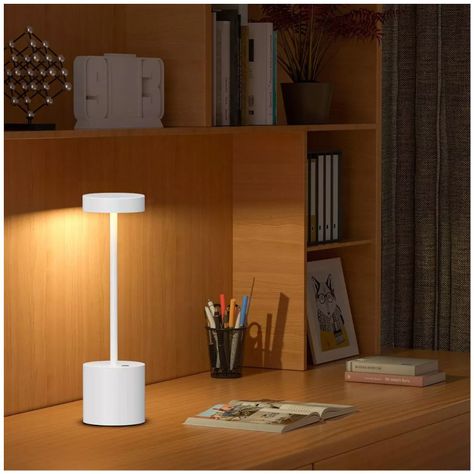 Lampara de Mesa Recargable/ Touch "Minimalista LED" Dimeable Blanco-5