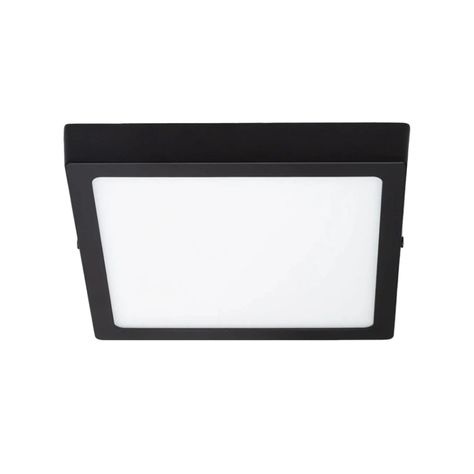 Panel LED Sobrepuesto Cuadrado Negro PRO 12W Neutro-0