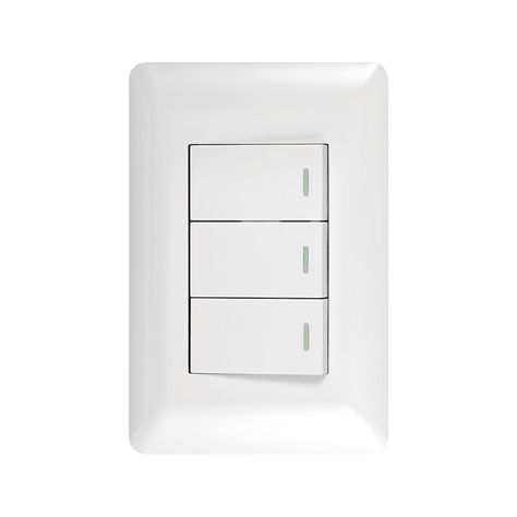 Pack 10 Interruptor Triple 9/12 10A 250V Blanco-2