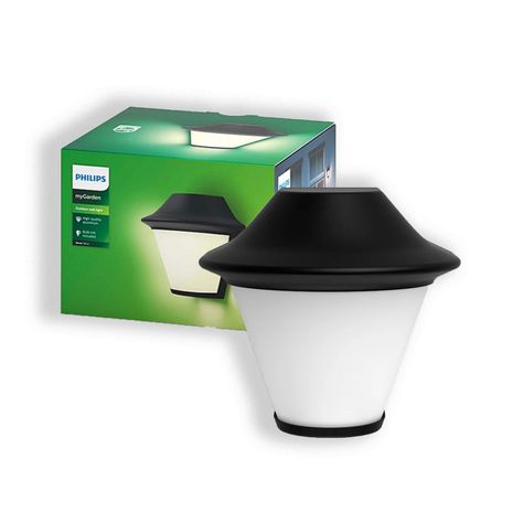 Aplique LED Exterior «Serres» Negro Philips Ampolleta Cálida-3