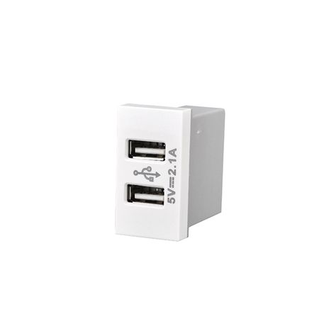 Pack 10 Modulo Para UBS 5V 2.1A Blanco-1