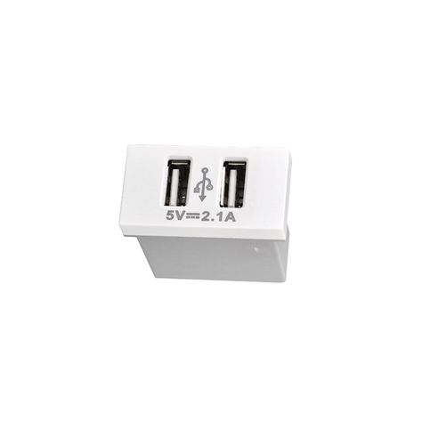 Pack 10 Modulo Para UBS 5V 2.1A Blanco-2