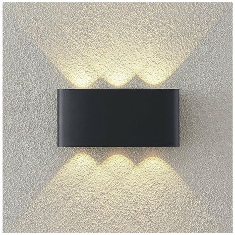 Apliqué de Pared LED Triple 6W Cálido Negro-3