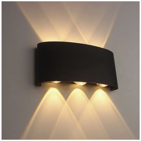 Apliqué de Pared LED Triple 6W Cálido Negro-6