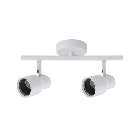 Foco Spot Cielo o Muro Porta 2xGU-10 Round Blanco Incluye  Ampolleta-0