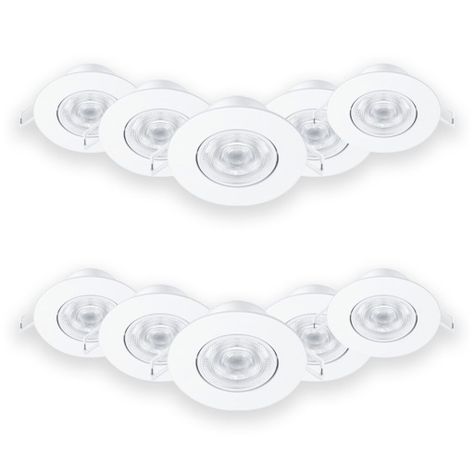 Pack 10 Foco Led Integrado Philips Spot 6.2 W - Frío-0