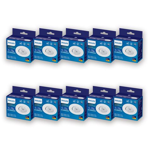 Pack 10 Foco Led Integrado Philips Spot 6.2 W - Frío-3