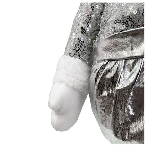 Reno Navidad Patas Largas Plateado 45 cm-5