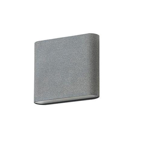 Pack 5 Apliqué LED de Pared Cuadrado Gris 2*5W Luz Cálida-0