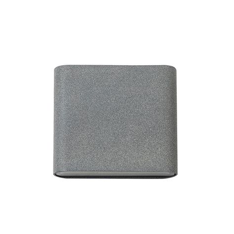 Pack 5 Apliqué LED de Pared Cuadrado Gris 2*5W Luz Cálida-1